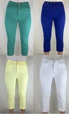 Ex M&S Ladies Roma Mid Rise Straight Denim Cropped Jeans Mark & Spencer Per Una