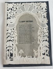 Early Victorian Birthday Card