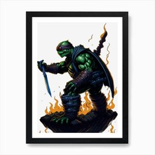 Teenage Mutant Ninja Turtles 5 Art  Framed Wall Art Poster Canvas Print Picture