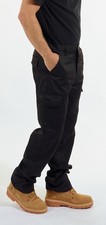 Mens Cargo Black Work Trousers
