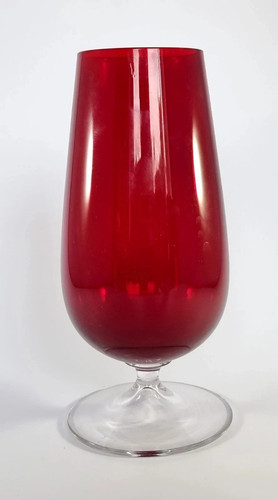 Red glass cocktail oversized - red,