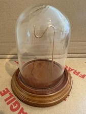 Pocket Watch Glass & Wood Display Dome wooden