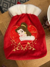 Beauty And Beast “ Belle” Disney Store Christmas Sack Festive Embroidered