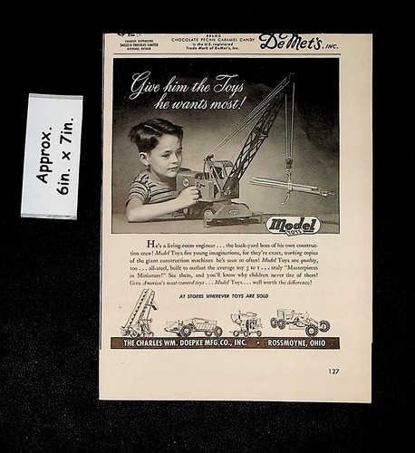 1949 model toys boy playing - a,