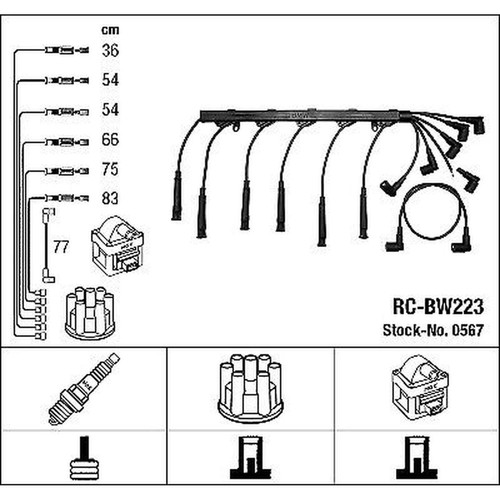 Ngk 0567 ignition cable - ignition, kit