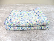 Laura Ashley Standard Pillow Cover 24X18 Blue Purple Floral Quilted Cottage