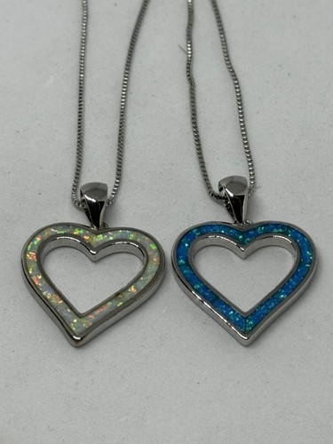 Sterling silver 925 white blue - silver, white/blue