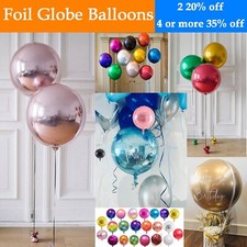 Foil round globe orb balloons - foil,