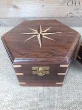 6 Sided Hardwood Wooden Lined