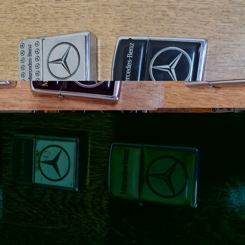 Four used cigarette lighters