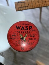 Vintage ICI 500 Wasp No.1  .177 / 4.5mm Red Lid Airgun Rifle Pellet Tin