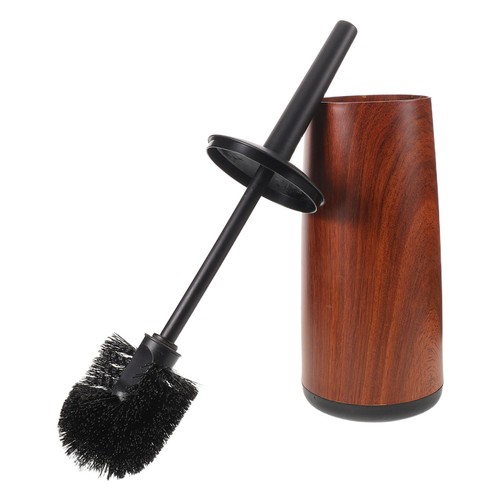 Toilet brush set wood grain - toilet,