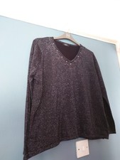Pretty Sparkly Black Top, Bonmarche Size XL