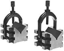 Brown & Sharpe V-Block and Clamp Pair Set 0.0003" Accuracy, 2" Maximum Capacity