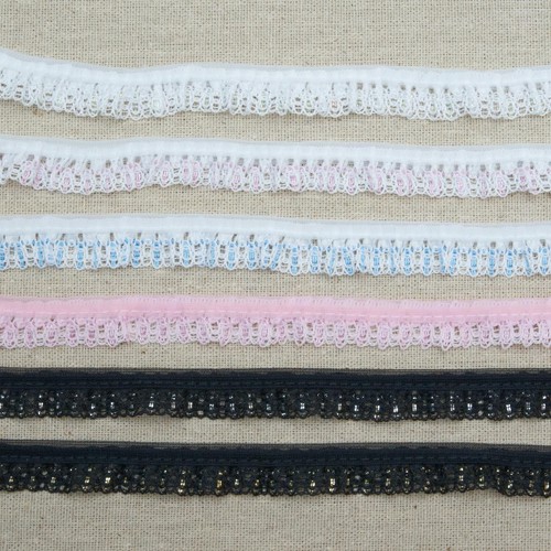 Narrow gathered frilled lace - narrow,