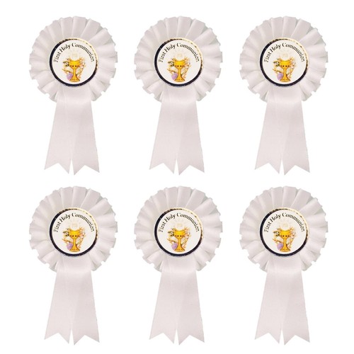 Set white rosette badge - set,