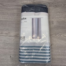 NEW IKEA Bolman Shower Curtain 180 X 180 CM 71" X 71" Blue Grey Stripes Rare 