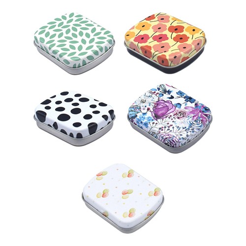 Small tin box container - tin,