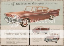 STUDEBAKER Champion 2 Door Sedan USA Sales Specification Leaflet 1958  F802E