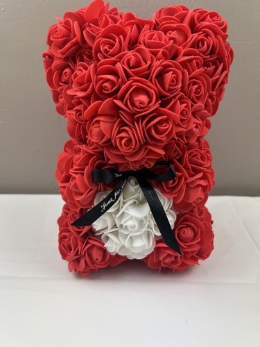Red rose flower - rose, bear