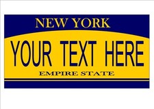 Personalised Birthday Gift, Novelty Number Plates New York City Licence Plate