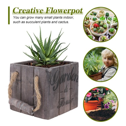 Creative wood flowerpot green - creative,