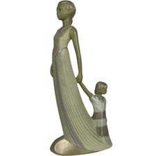 1995 Parastone Enesco Ivory Princess 10" Statue Figurine Mother Child Vintage