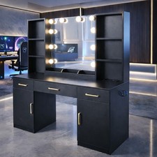 Modern black dressing table - black,