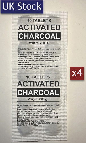 Activated charcoal sheets x - charcoal, 4