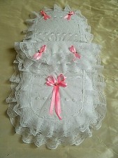 Dolls pram set broderie - pram,