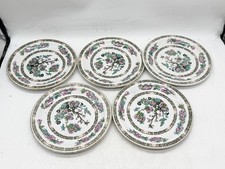 CHURCHILL HOTELWARE SIDE PLATES ROSE FLORAL PATTERN SET OF 5 MADE IN ENGLAND 7"