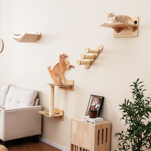Wall shelves mounted 4pcs - wall,