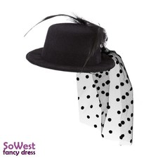 Fascinator mini black - mini, hat