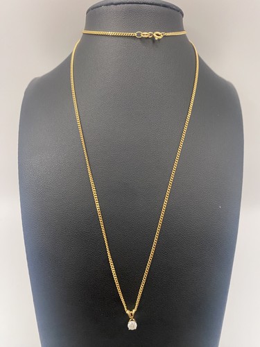 Diamond solitaire necklace - solitaire, on