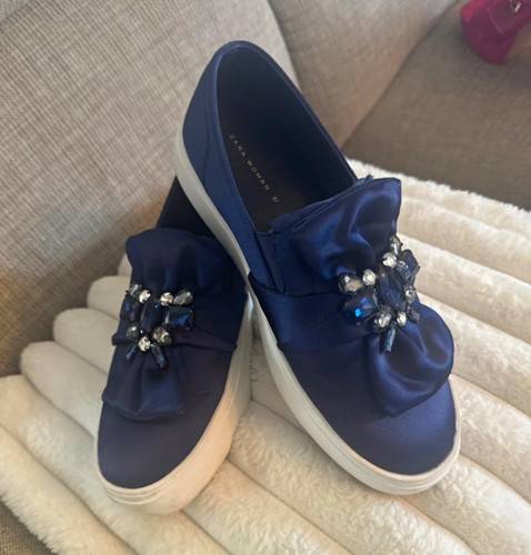 Zara street blue slip low - street,