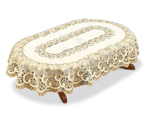 Oval lace cream dark - cream/dark, gold