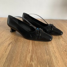 Russell & Bromley Womens Kitten Heels Stuart Weitzman Black Leather Sz UK 6.5