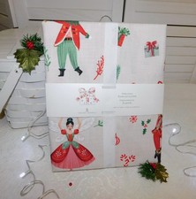 Farmhouse Rachel Ashwell Fabric Mouse Nutcracker Christmas Tablecloth 60x120