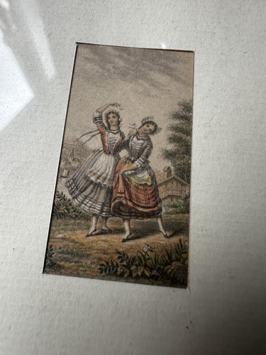 Victorian baxter needle box - baxter,