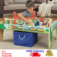 50 Piece Kids Wooden Train Set