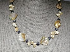 Cultured Freshwater Pearl Necklace Keshi Pearl Mother Of Pearl Nugget 254