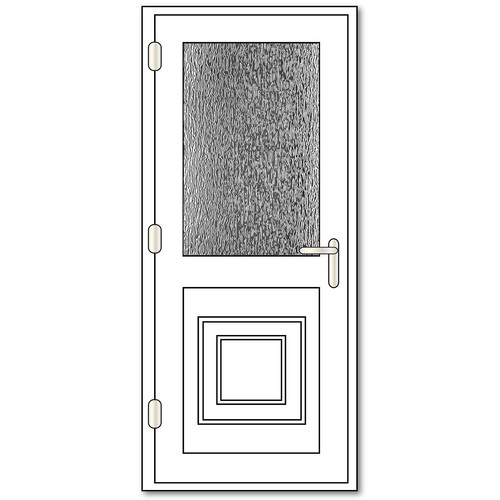 White upvc single - upvc, door
