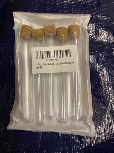 5pcs transparent plastic test