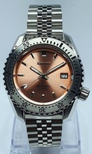 Salmon Dial 'UNCLE' SEIKO NH35 Automatic Sapphire Crystal Sumo Divers