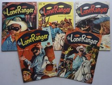 The Lone Ranger comic #37,38,39,41,42 (1951) Dell GD+ to FN