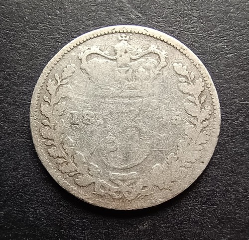 1875 silver threepence - silver,