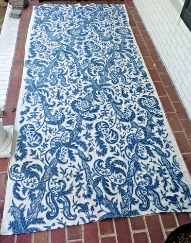 Vintage crewel wool embroidery - crewel,
