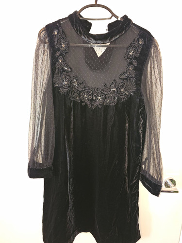 Zara basic black velvet shift - basic,