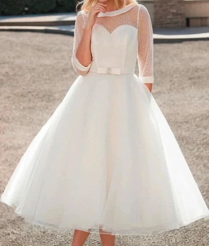 Stunning tea length wedding - tea,