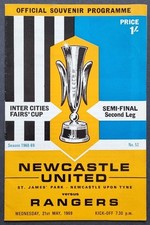 Newcastle v Rangers - Fairs Cup, Semi-final, 2nd Leg - 21st May 1969